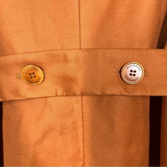 Altuzarra Olivisi Double Breasted Cottom Blend Jacket Belted Blazer Nutmeg - Picture 13 of 16